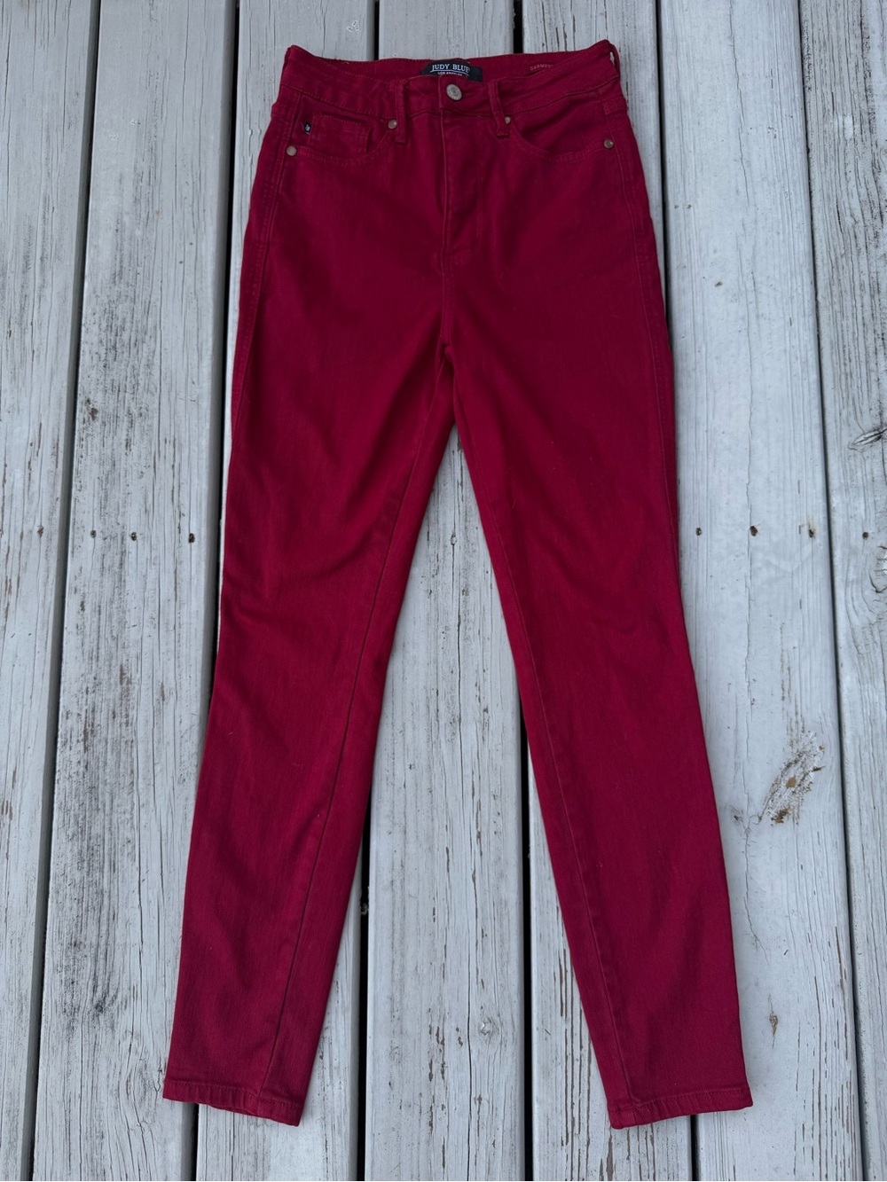 Judy Blue Women's Garment Dyed Jeans - Deep Berry Red sz 5/27
